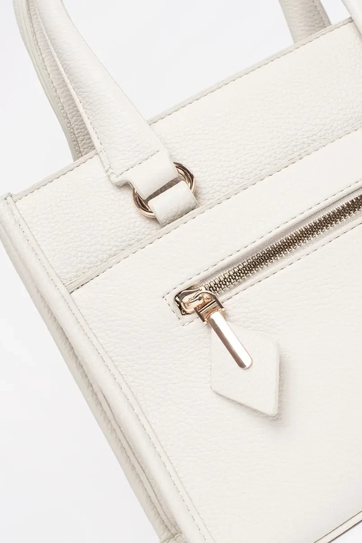 Felle zandkleurige tas met rits