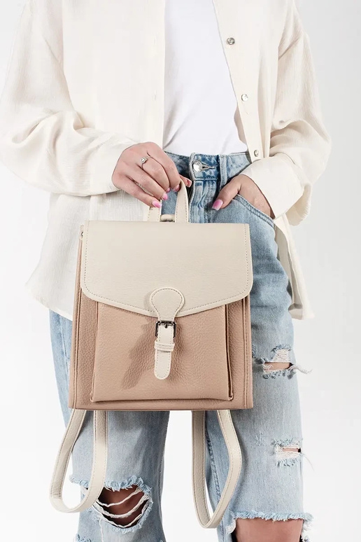 Ivoor kleurige rugzak