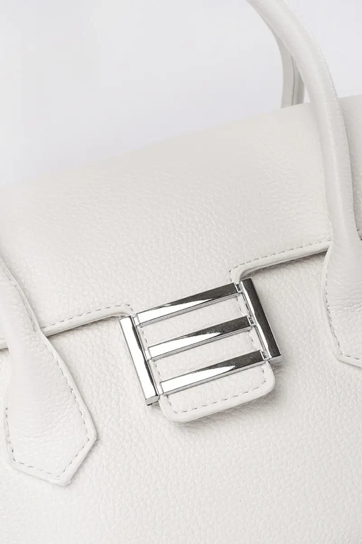 Graue Damenhandtasche mit Riemen