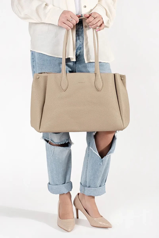 sac shopper en éco cuir couleur ivoire