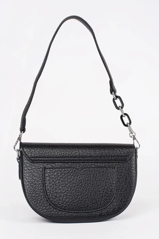 Schwarze Postbotenhandtasche