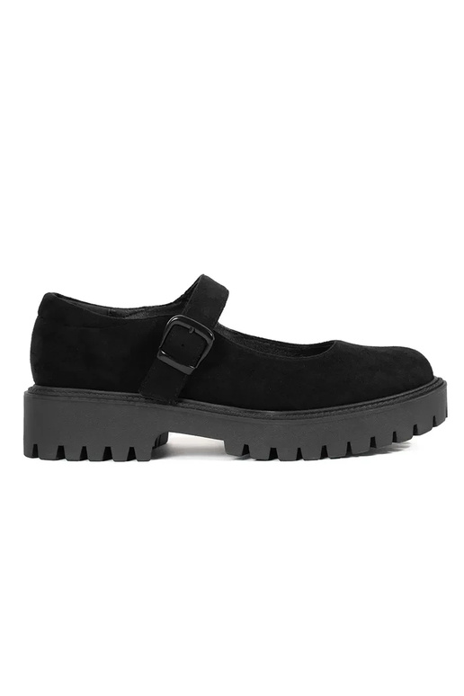 Mocassins en daim noirs avec plateforme Mocassins en daim noirs avec plateforme