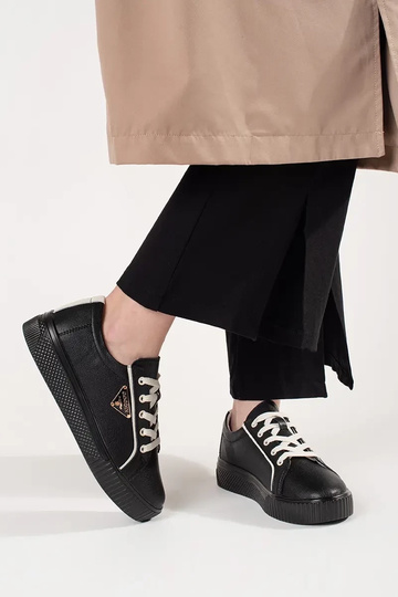 Leren zwarte Sneakers model... 2