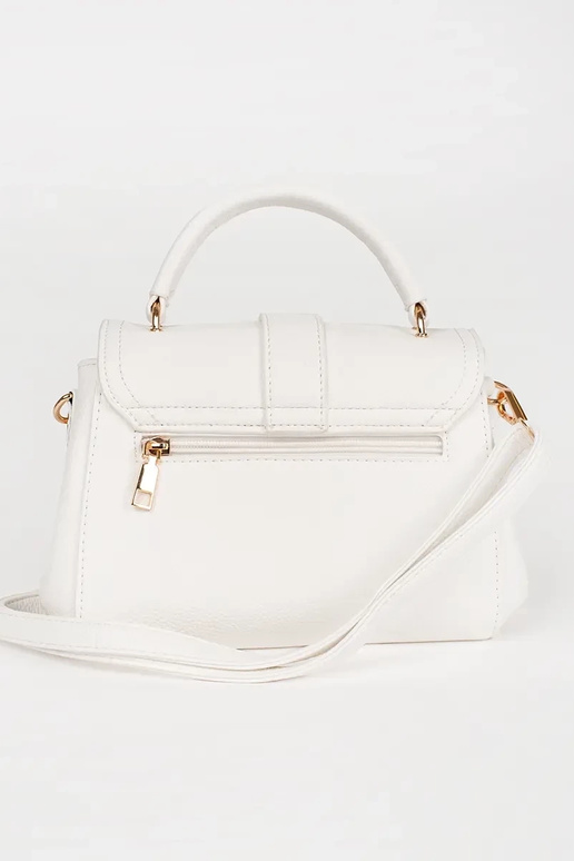 Witte kleine tas met gouden elementen