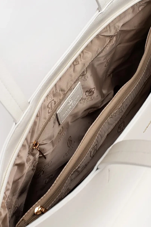 grote witte shopper tas met studs