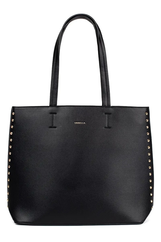 Grand sac fourre-tout noir avec clous