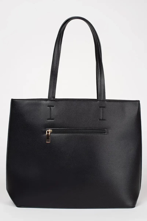 grote zwarte shopper tas met studs