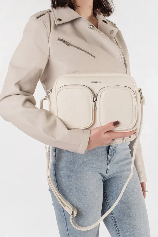 Rosa kleine Handtasche mit Taschen