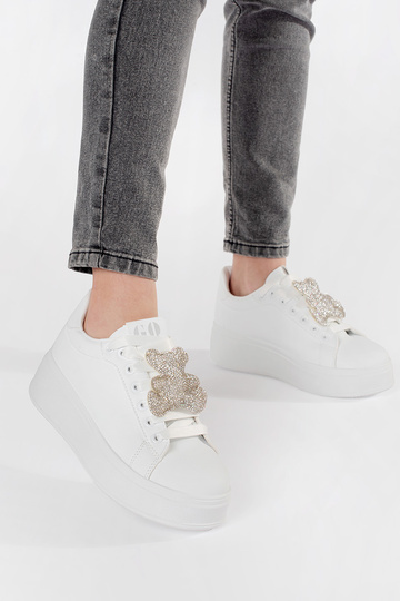 Witte Sneakers model met... 2