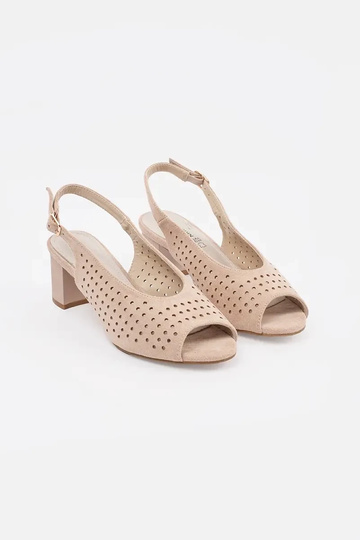 Zandkleurige sandalen met... 2