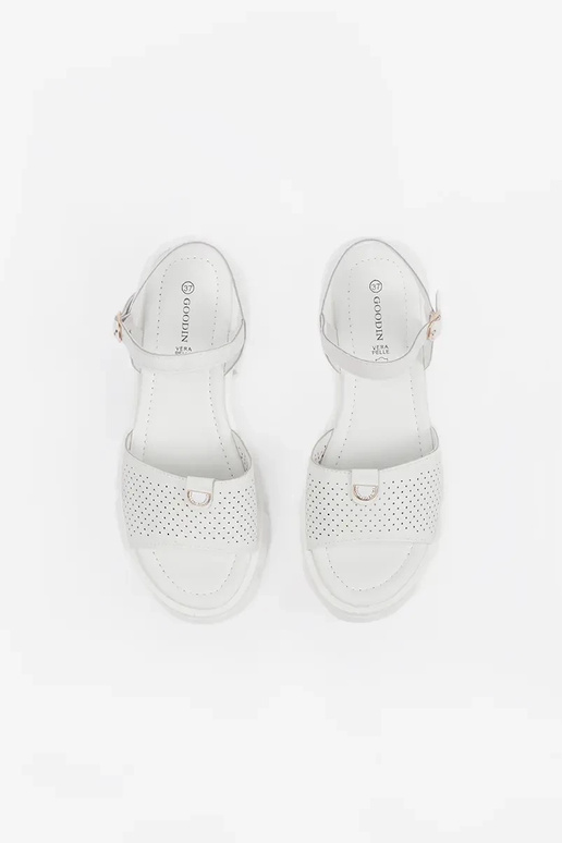 Sandales blanches à plateforme Sandales blanches à plateforme