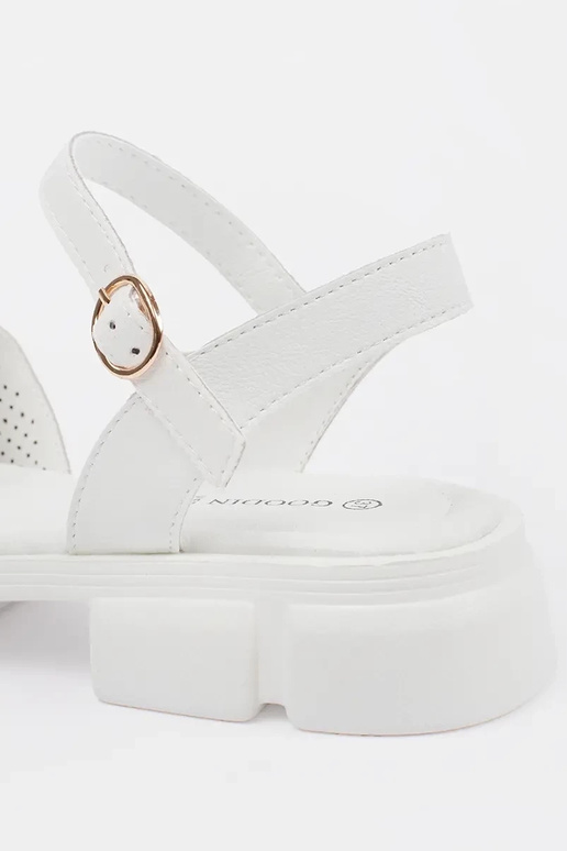 Sandales blanches à plateforme Sandales blanches à plateforme
