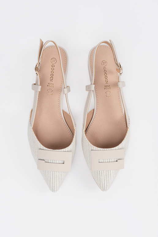 Witte sandalen met open hak