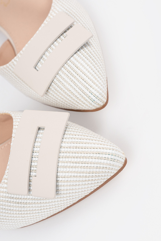 Witte sandalen met open hak