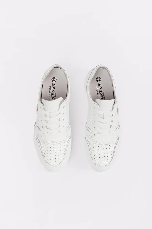 weiße Sneakers aus echtem Leder weiße Sneakers aus echtem Leder