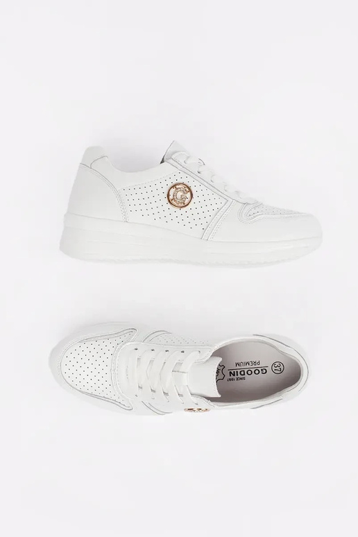 weiße Sneakers aus echtem Leder weiße Sneakers aus echtem Leder