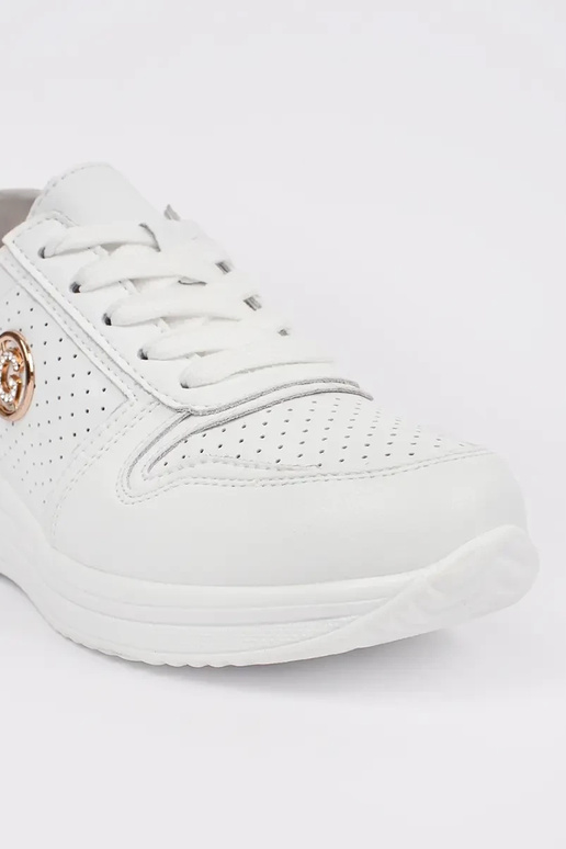 weiße Sneakers aus echtem Leder weiße Sneakers aus echtem Leder