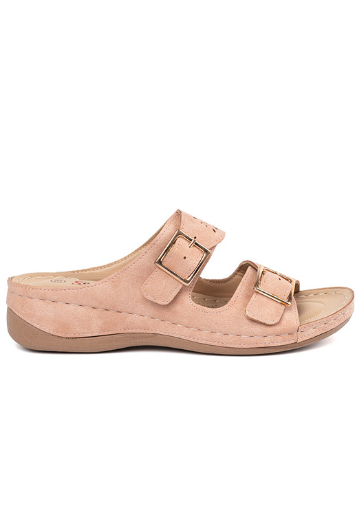 Sandalen op een lage plateau met... Sandalen op een lage plateau met...