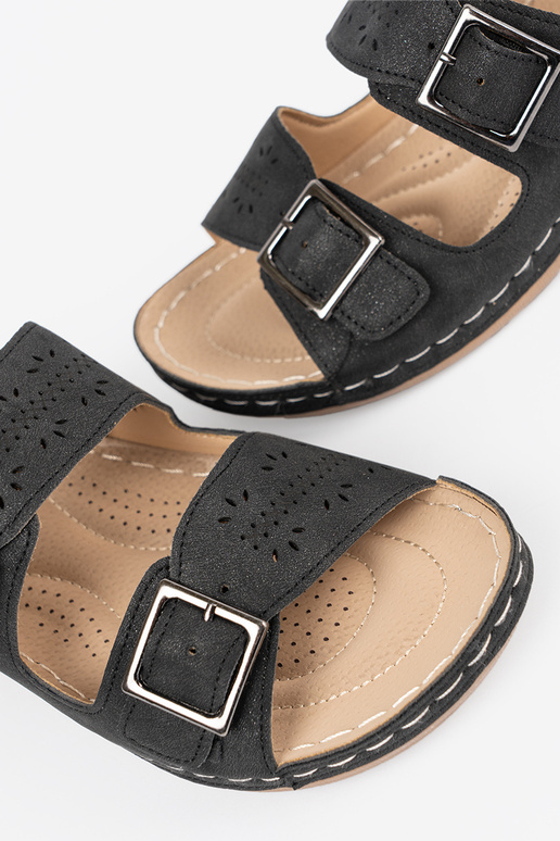 Sandalen op een lage plateau met...