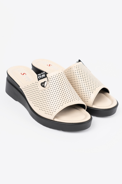 Chaussons pour femmes à plateforme sable