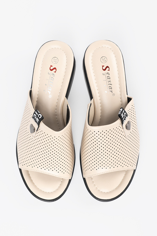 Chaussons pour femmes à plateforme sable