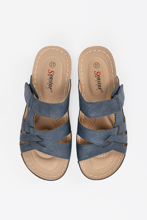 Damen Pantoletten mit dekorativen...