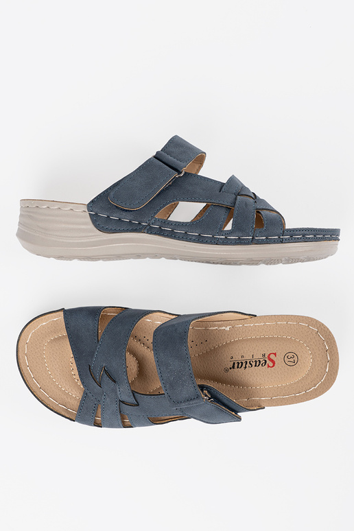 Dames slippers met decoratieve...