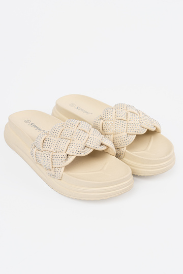 Slippers met kristallen in... 2