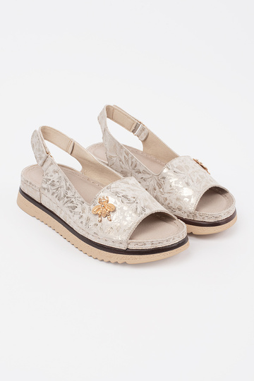 Ivoor kleurige sandalen met... 2