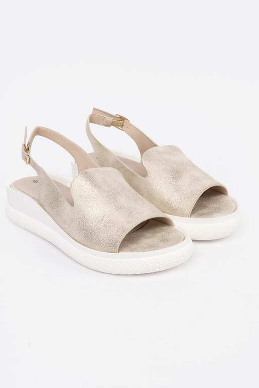 Sandales confortables couleur or pour...