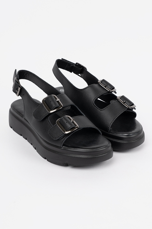 Schwarze Klassik-Sandalen mit... Schwarze Klassik-Sandalen mit...