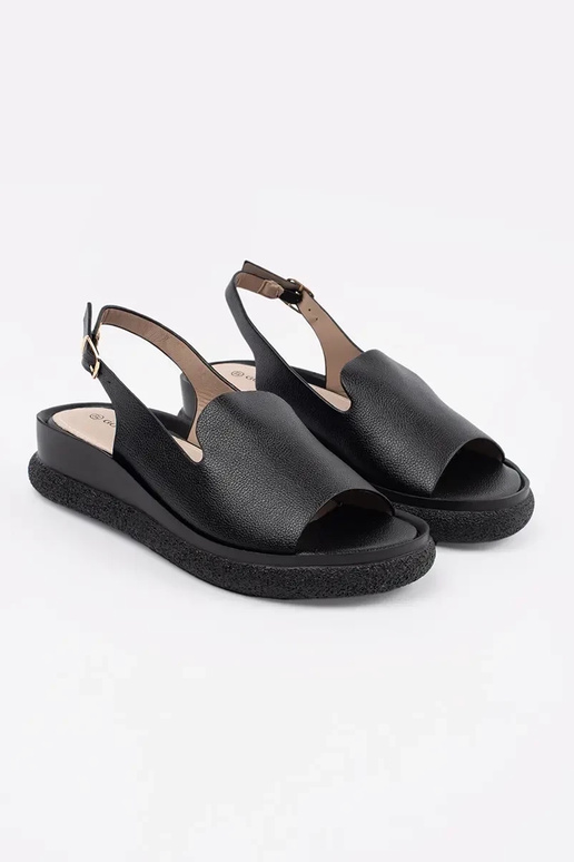 schwarze bequeme Sandalen für Frauen