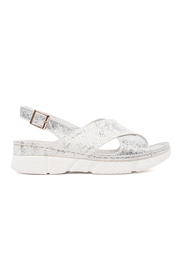 Witte Platte Sandalen
