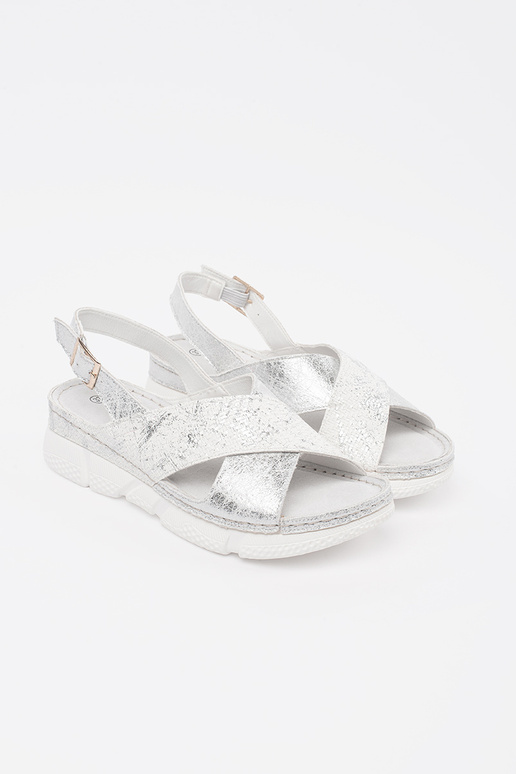 Witte Platte Sandalen