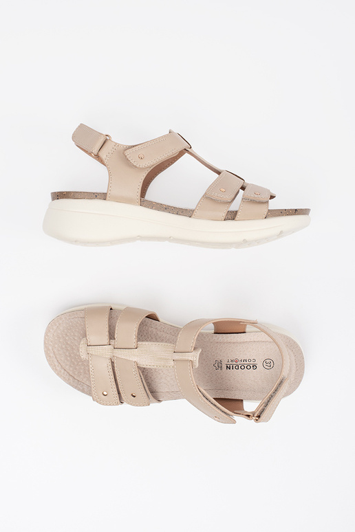 Bequeme Sandalen für Frauen in Sandfarbe Bequeme Sandalen für Frauen in Sandfarbe