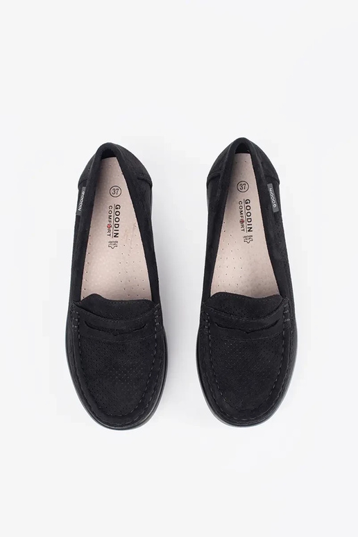 mocassins noirs sur semelle épaisse