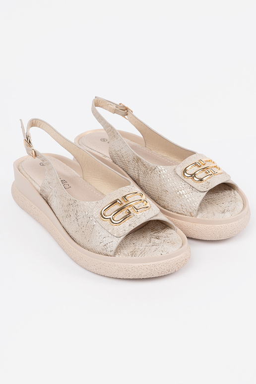 Donkergrijs bruine sandalen met...