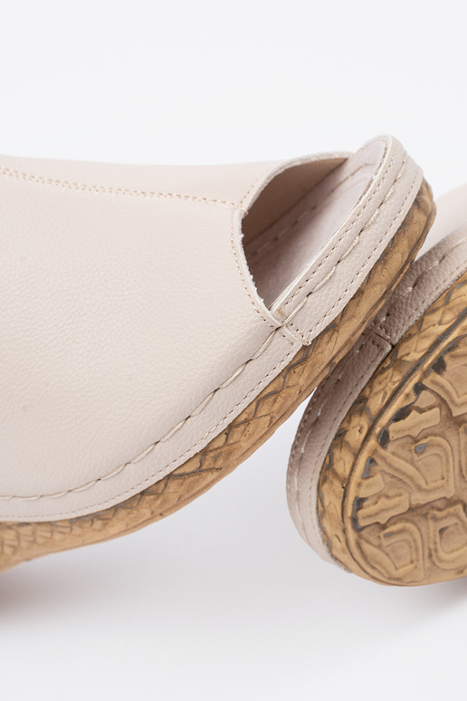 Zandkleurige Wedgeslippers voor Dames