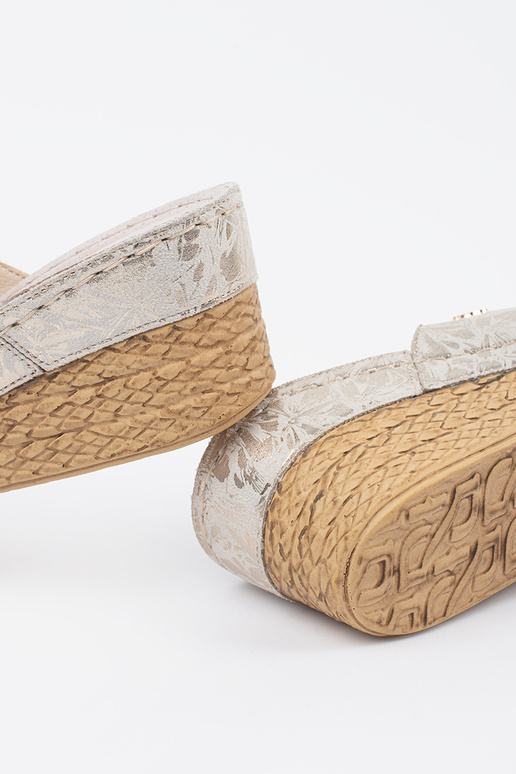 Ivoorkleurige Wedgeslippers voor Dames