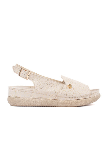 Beige Sandalen mit...