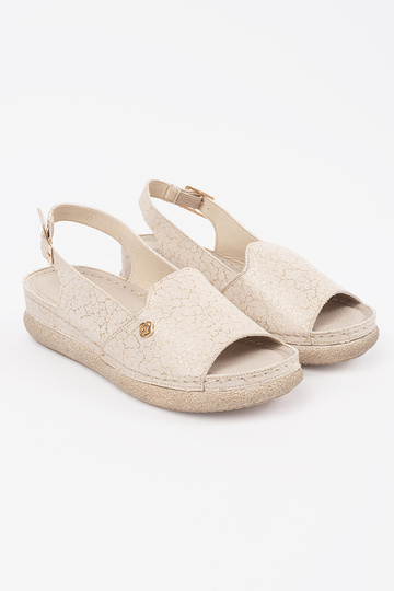 Zandkleurige sandalen met... 2