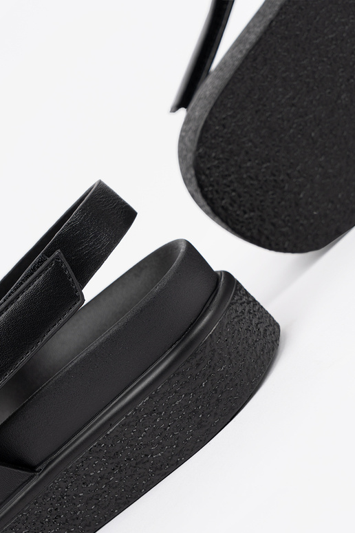 Zwarte platform sandalen