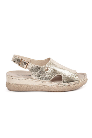 Gouden Platte Sandalen met...