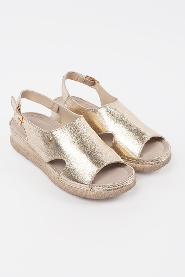 Gouden Platte Sandalen met... 2