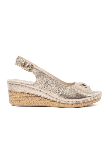 Gouden Sandalen op Wedge...