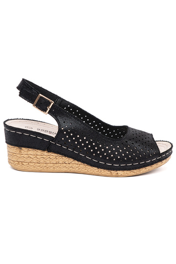 Sandales ajourées noires