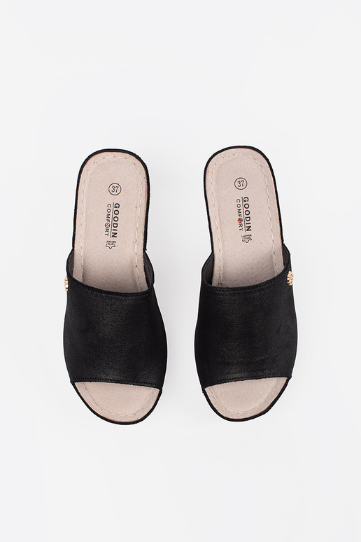 Mules pour femmes noires à semelle...