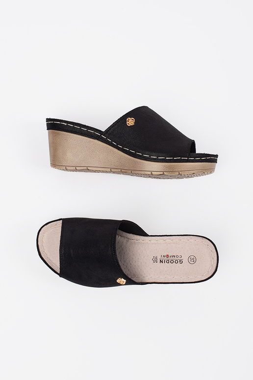 Mules pour femmes noires à semelle...