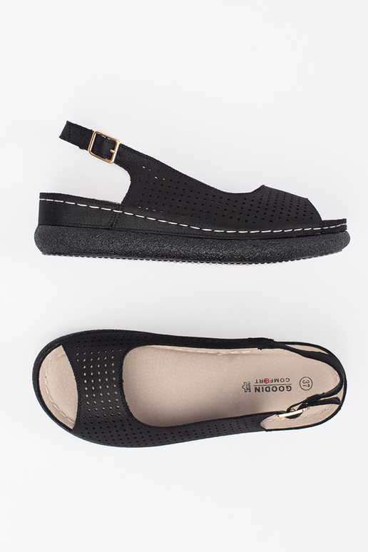 schwarze bequeme Sandalen