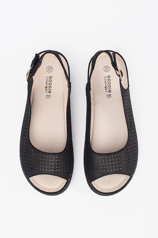 schwarze bequeme Sandalen